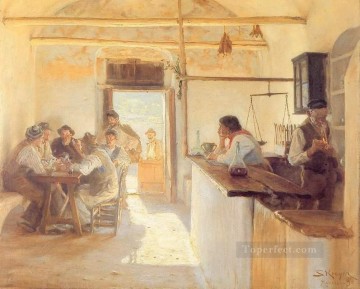 Peder Severin Kroyer Painting - Taberna en Ravello 1890 Peder Severin Kroyer